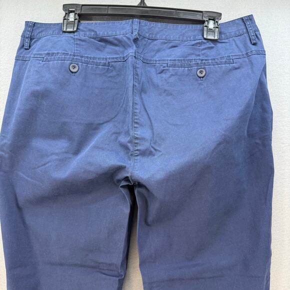 Eileen Fisher Pants Women's PL Blue Khakis Tapered Leg Business Casual Normcore - Picture 3 of 12